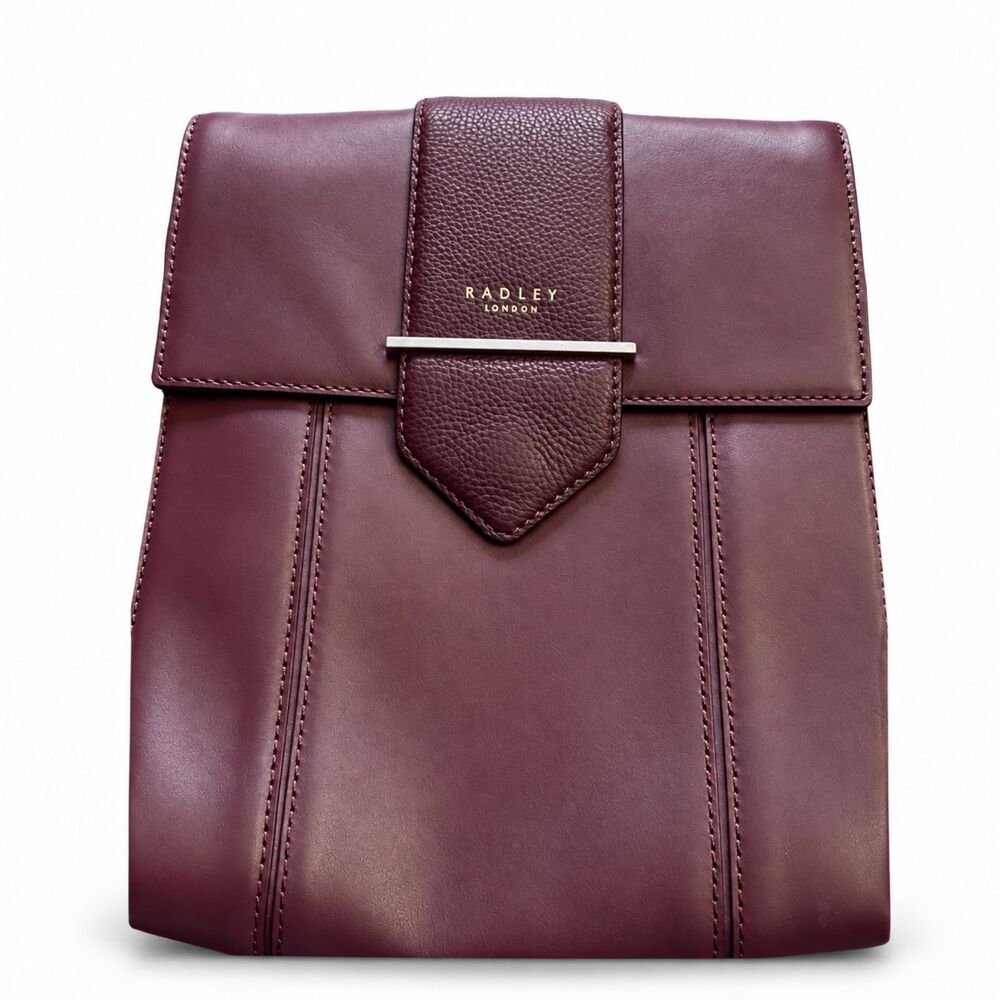 Radley London Leather Crossbody Purse Womens Adjustable Strap Brown -PreOwned